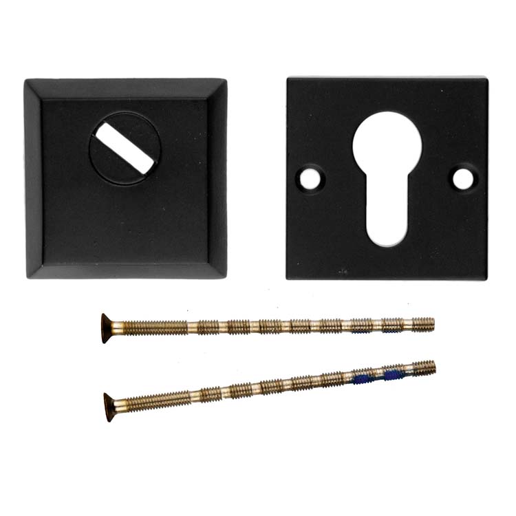 Plaque cylindre de sécurité pro carré safe noir 6mm