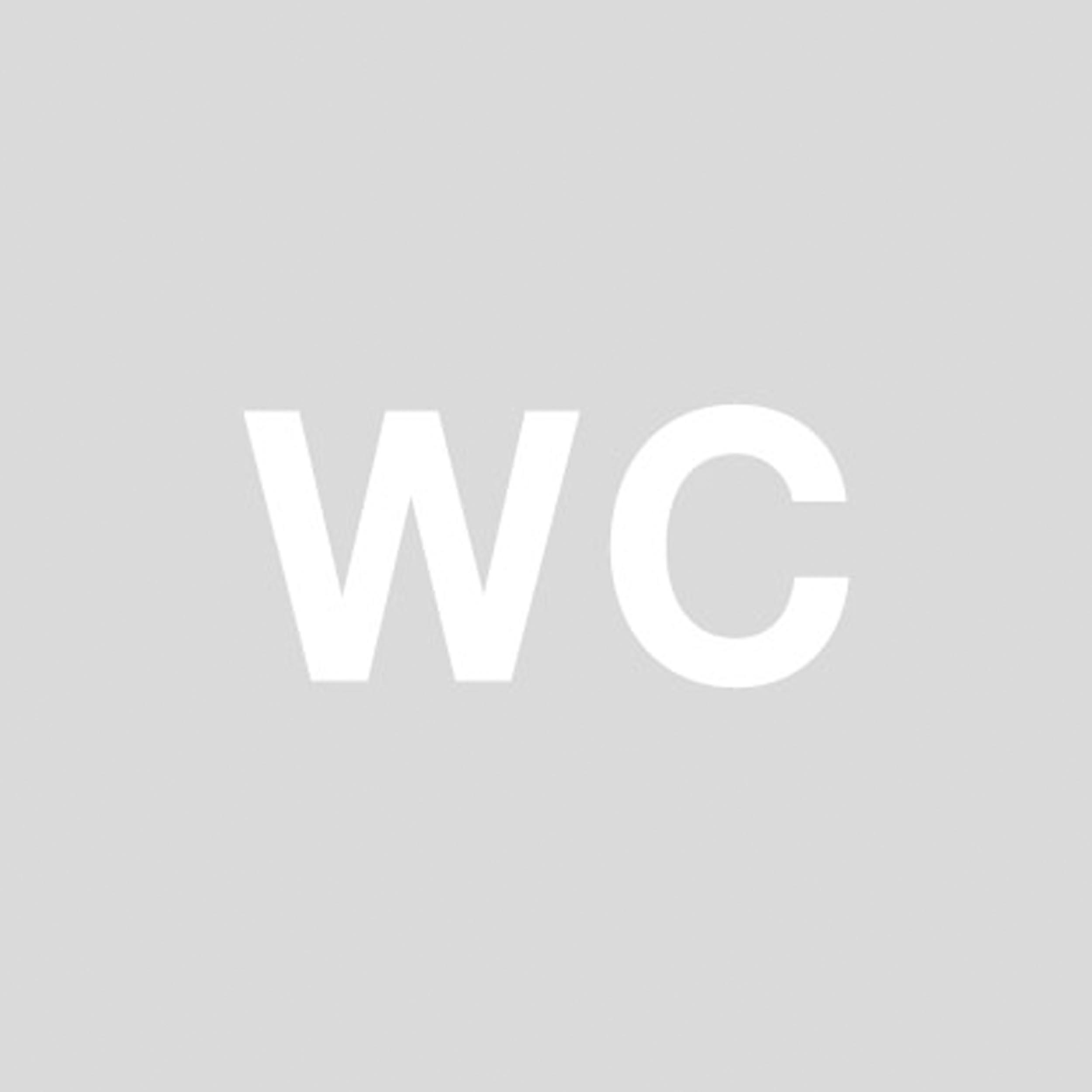 Verre pro carré picto mot WC 198mm épaisseur 4mm