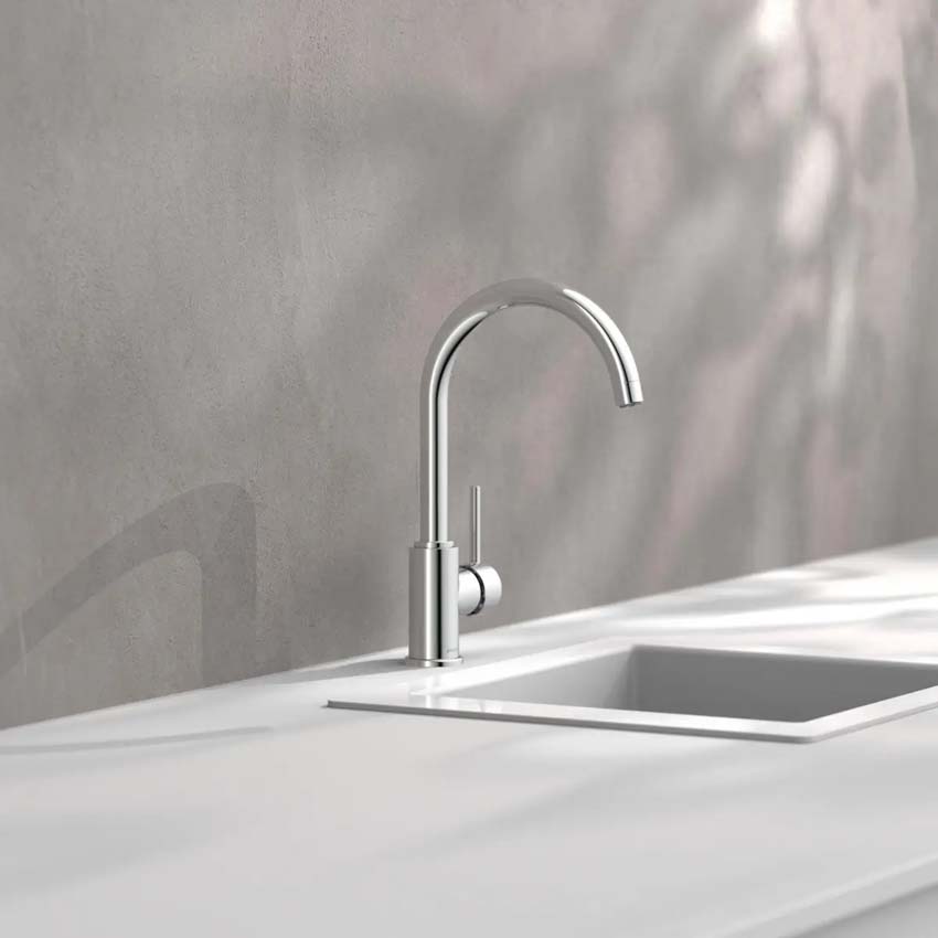 Keukenkraan Cassy chroom lage druk