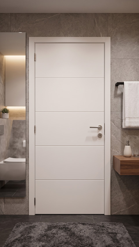 Complete schilderdeur Moderne Horizontale 730mm TUBESPAAN