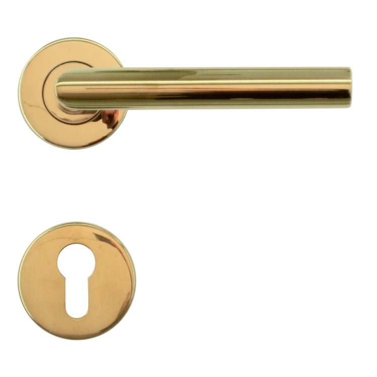 Poignée de porte pro belluno 19mm titanium rosace cylindre