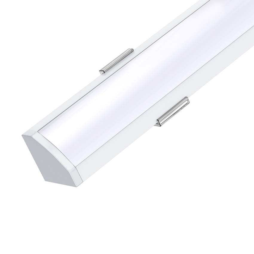 Hoekprofiel voor LED-strip aluminium wit 2 meter