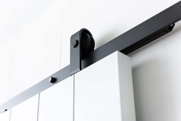 Porte coulissante double Titus avec V-joint+rail noir 2x 930x2115mm