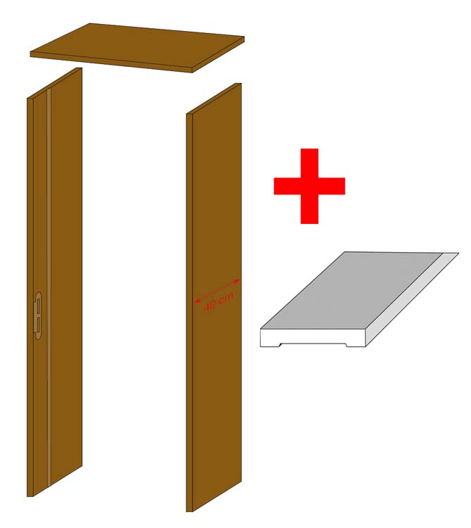 Doorgang 40cm MDF 1.5cm NR23