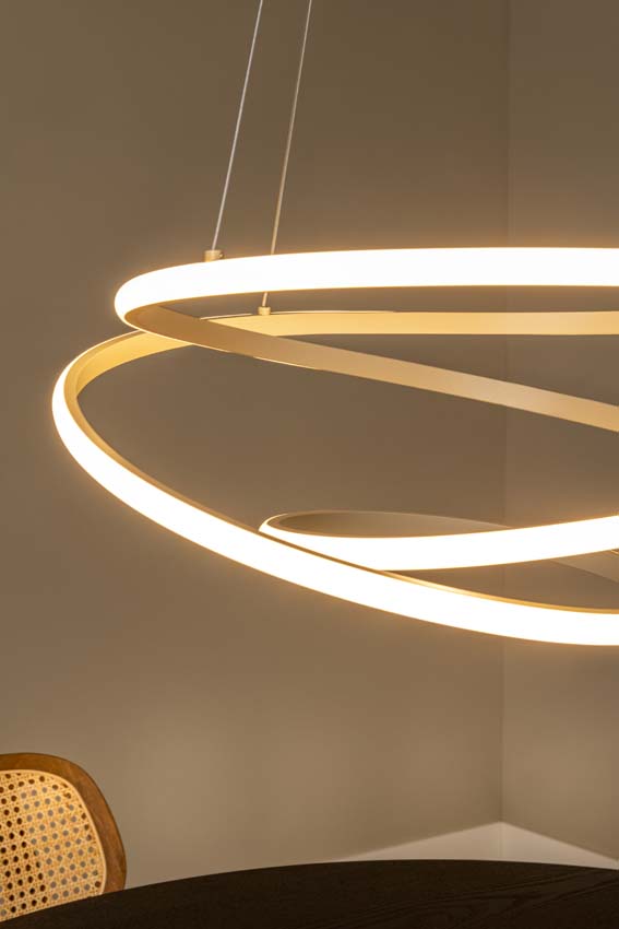 Lucide Essential Espiral - Suspension - LED dimmable - CCT - 1x40W 2700K/4000K - Taupe