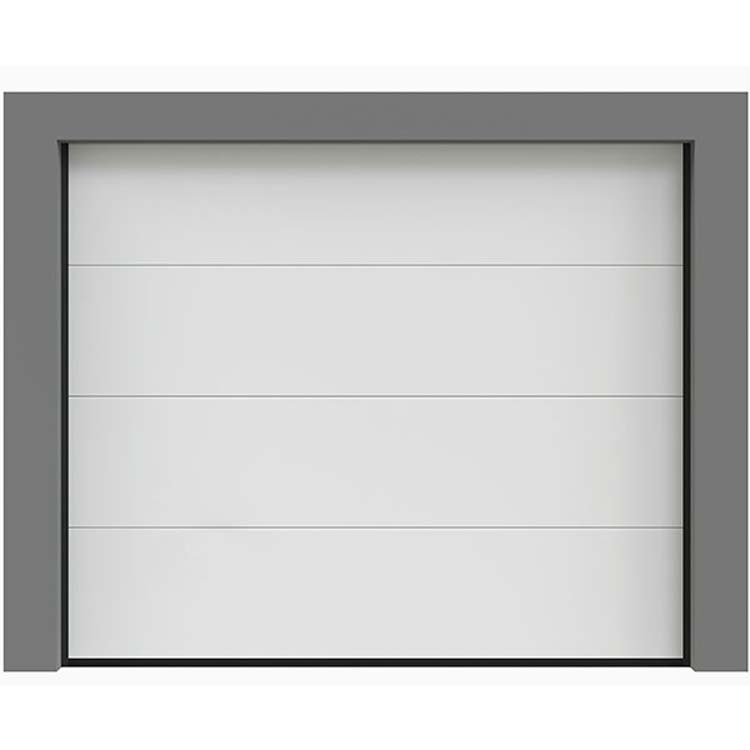 Porte sectionnelle Dora blanche avec ressort de traction L2375xH2125mm