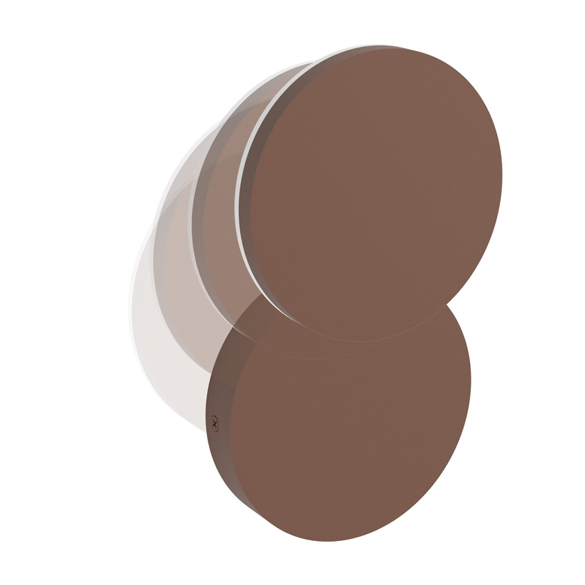 Applique murale - rouille - 14x14x4,7cm - LED - 1x8W - 2700/4000/6500K - 950lm - IP44 - rond
