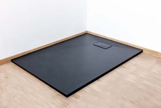 Douchebak Moby leisteen zwart 120x90cm Douchebak Moby leisteen zwart 120x90cm