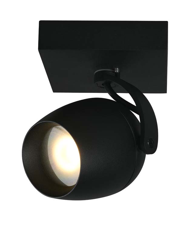 Plafondlamp badkamer - zwart - GU10 - 40W - IP44