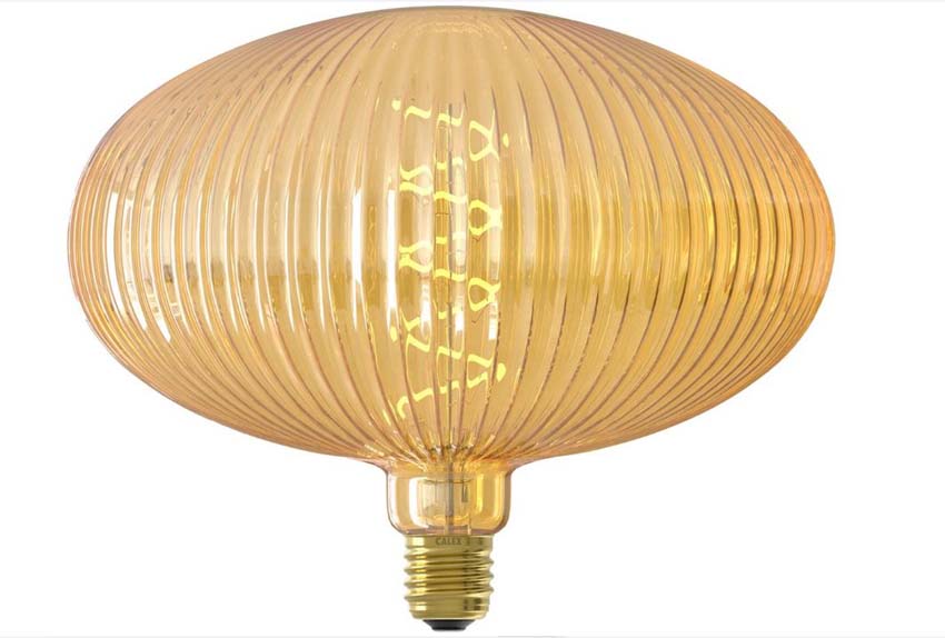 Ampoule LED ovale - E27 - Ambre - Ø22cm - Dimmable - 1x4 W - 190lm - 1800K - 1 pièce