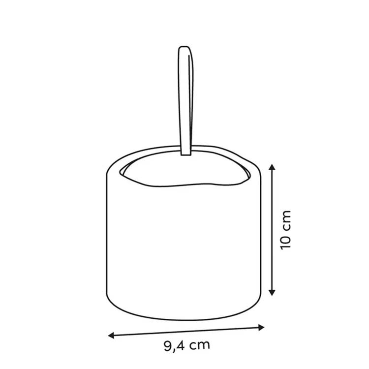 Wattenschijfhouder Owen polyresin beige 10x9,4x10cm
