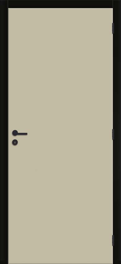 Porte intérieure complète Senso vert sage 201,5x63cm aggloméré tubulaire réversible + châssis noir 16,5cm
