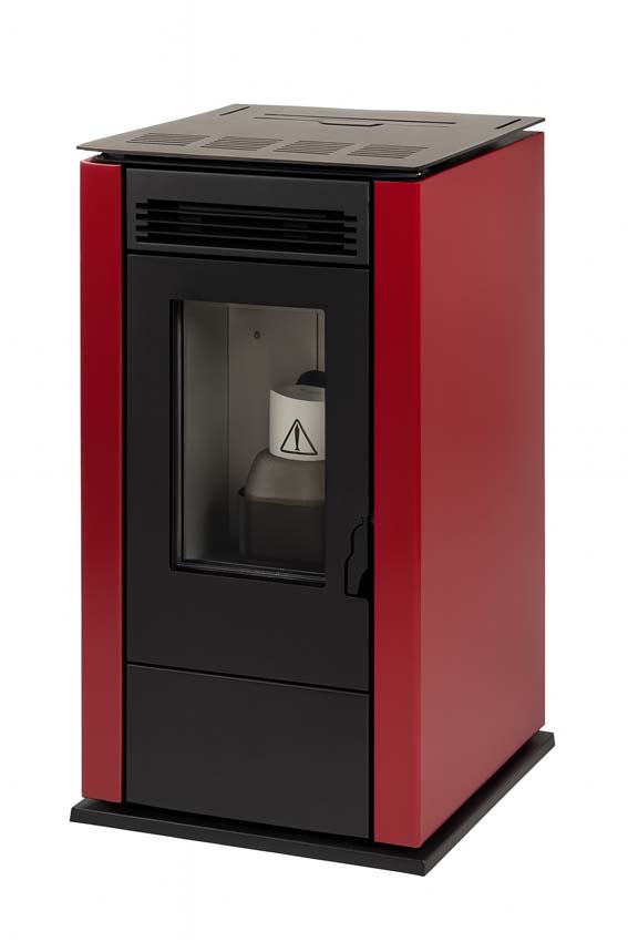 Poêle à pellets Modèle 6 - 6,2 kW - 130 m³ - bordeaux - 90x47x47cm