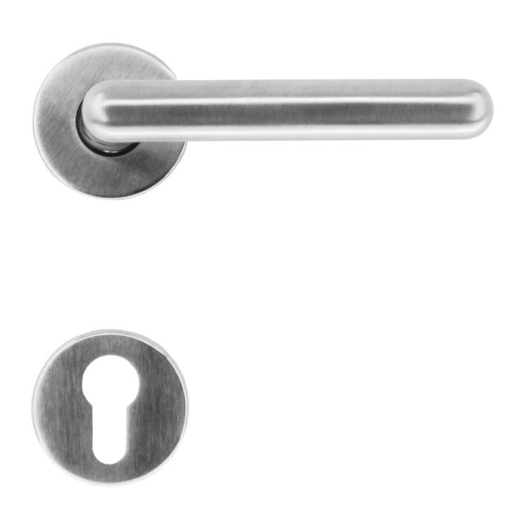 Deurkruk pro vicenza inox look cilinderrozet