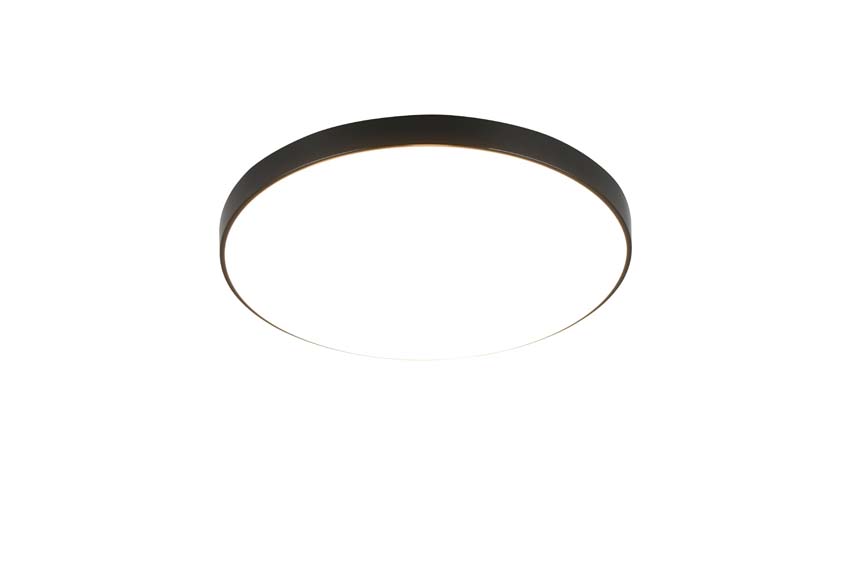 Plafonnier - Zwart - Ø27cm - 1x18W - 4000K - IP44