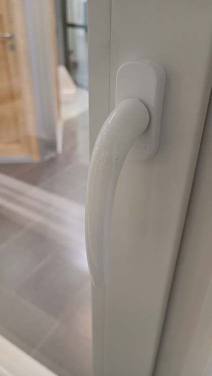 Schuifraam pvc Deceuninck wit 2 schuivende delen Br1800xH2150mm