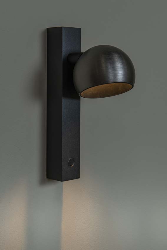 Lucide Premium ESFERA - Applique murale - LED Dim. - 1x9W 2700K - Fer gris