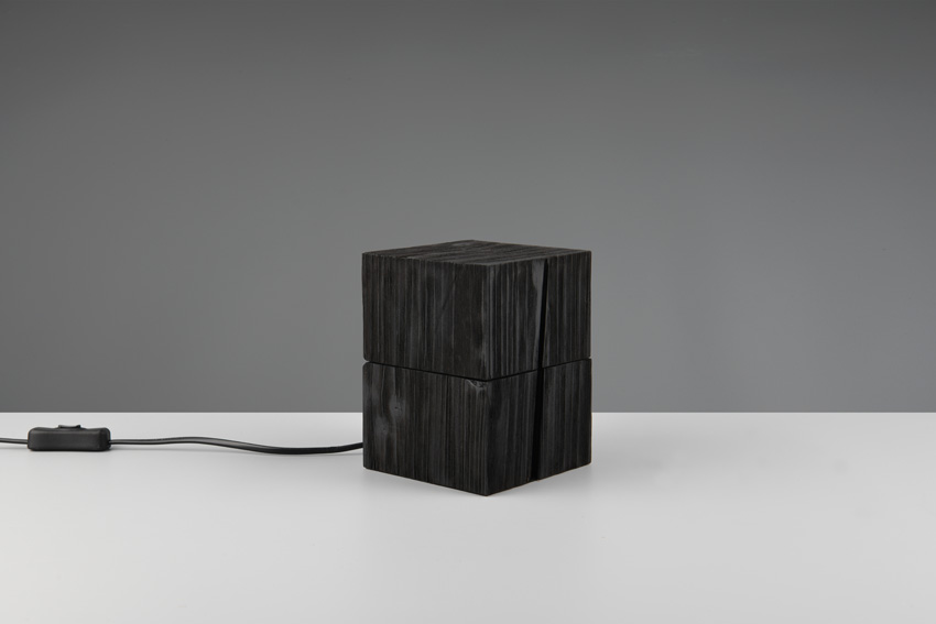 Lampe de table - noir - 12x16x12cm - E14 - 1x2W - 2700K