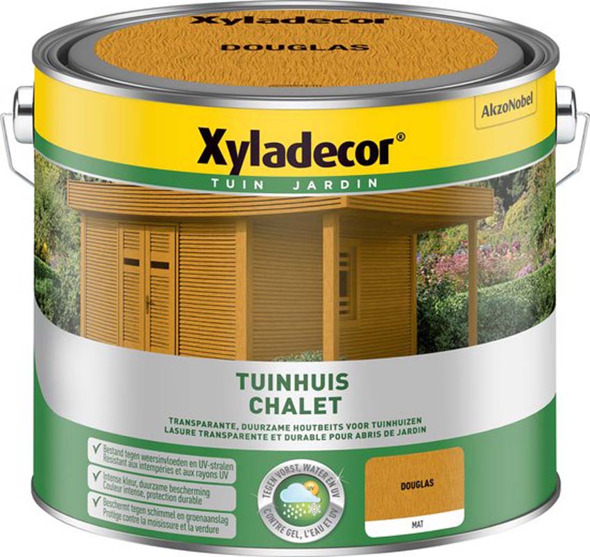 Houtbeits tuinhuis Xyladecor douglas 2,5L