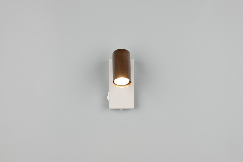 Spot en saillie - café - 12x6x14cm - dimmable - GU10/MR11 - 1x5W