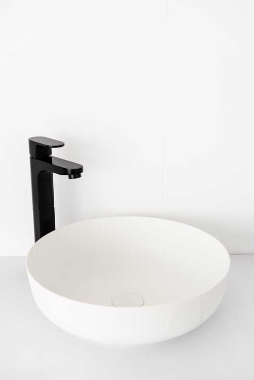 Opbouwkom Ferreira mat wit 40cm