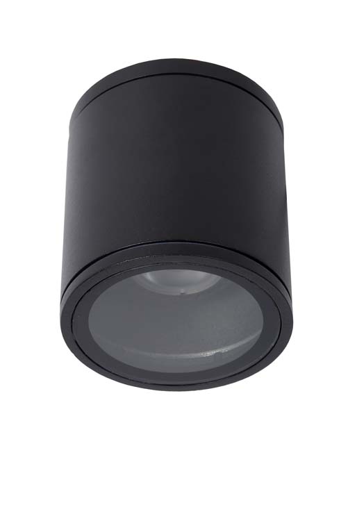 Plafonnier salle de bain - noir - rond - GU10 - 50W - IP65