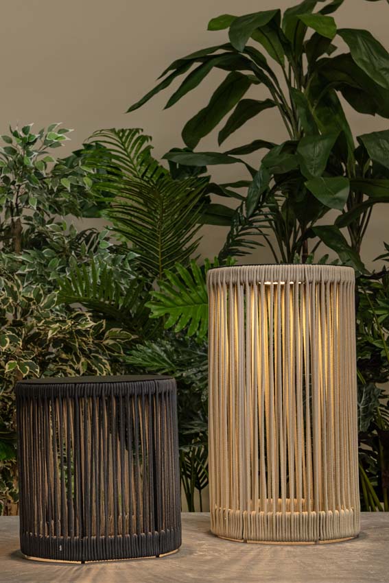 Lucide Pingi - Lampadaire Rechargeable Intérieur/Extérieur - Batterie/Piles - H36,5cm - LED 3 StepDim - 1x3W 3000K - IP44 - Noir