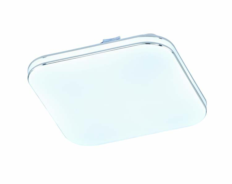 Plafonnier blanc chrome LED 8W 640LM diam 16cm