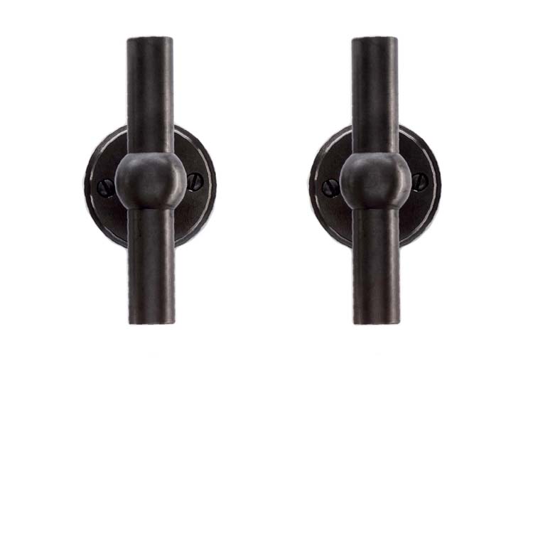 Poignée de porte grado T+T carbon noir sans rosace