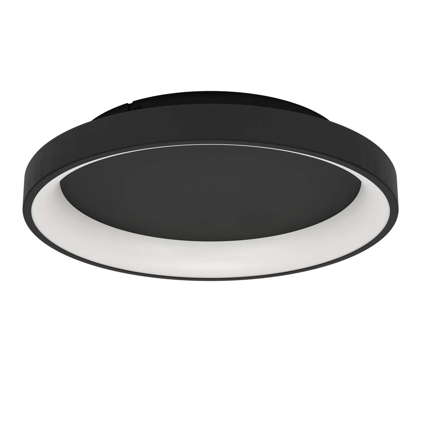 Plafonnier - Noir - Ø35cm - Dimmable - LED - 1x18W - 2700-6500K - télécommande