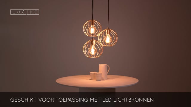 DANZA - Hanglamp - Ø 50 cm - 3xE27 - Mat Goud / Messing