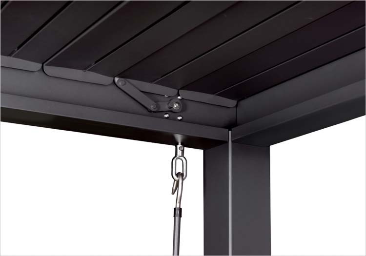 Pergola Solimar aluminium anthracite L600xL300xH250cm manuelle