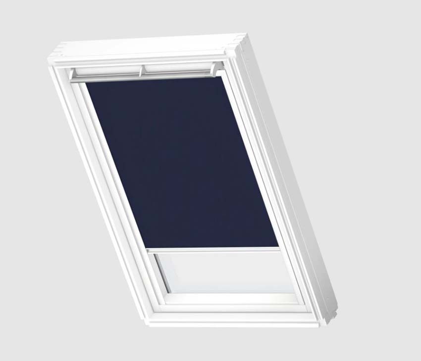 Rolgordijn Velux verduisterend handbediend donkerblauw PK04 1100SWL