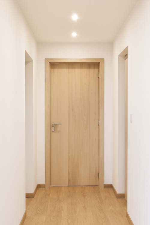 Complete binnendeur fineer eik 201,5x83cm honingraat omkeerbaar + deurkast 16,5cm