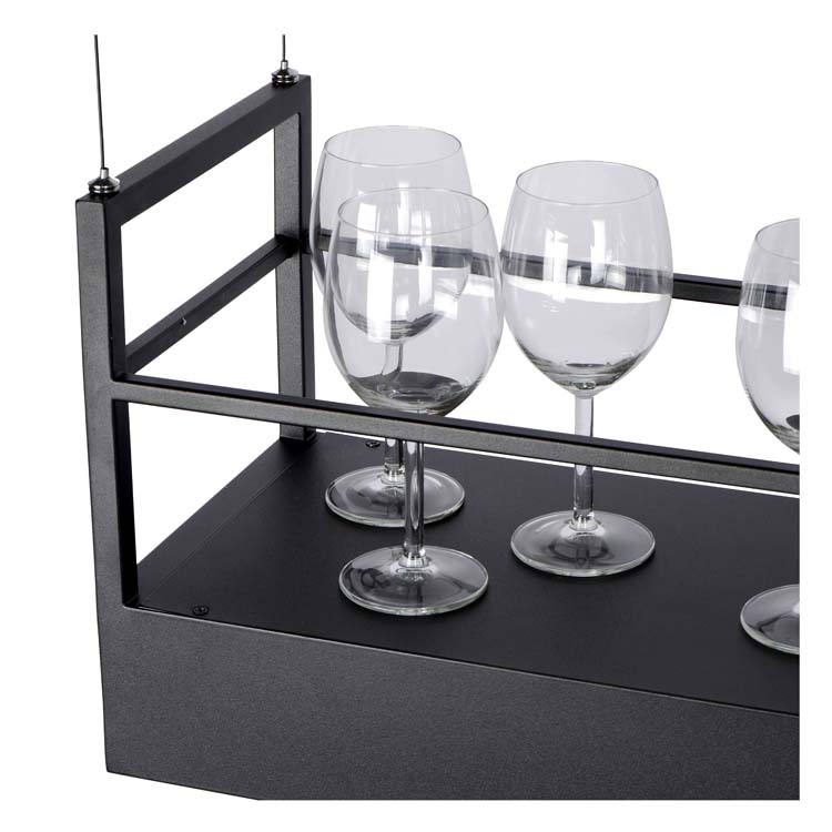 Suspension - noir - 110x22x160cm - 6xGU10 - 35W