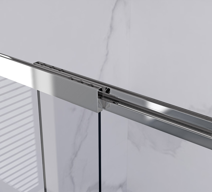 Pare-baignoire Unna verre/chrome extensible 100x145cm