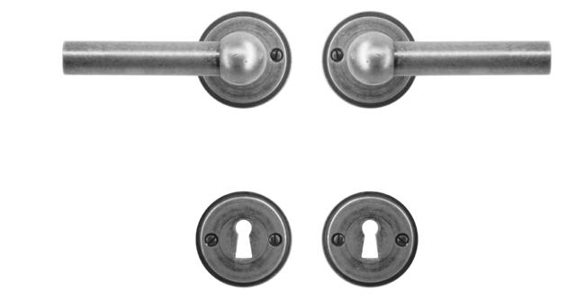 Poignée de porte pro old silver Grado 11cm