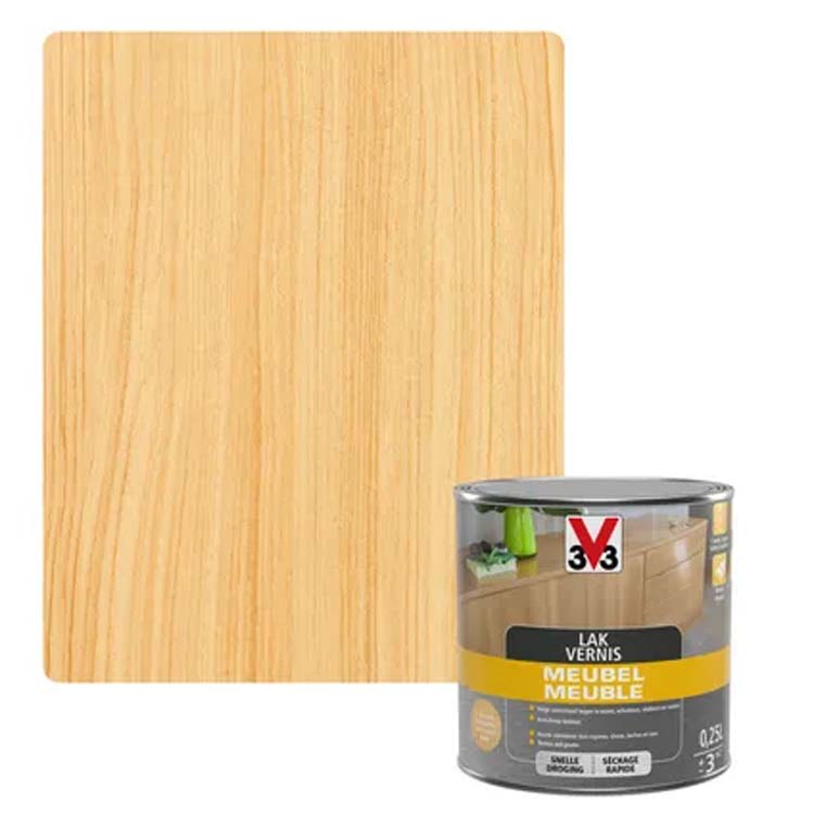 V33 meubellak lichte eik zijdeglans 0,25L