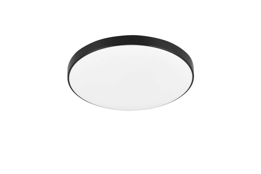 Plafonnier - Zwart - Ø27cm - 1x18W - 4000K - IP44
