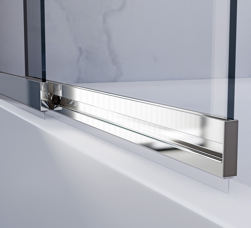 Pare-baignoire Unna verre/chrome extensible 100x145cm