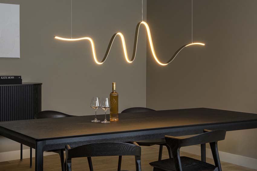 Lucide Premium LAMBADA - Suspension - LED Dim. - 1x33W 2700K/3200K - Or Mat / Laiton