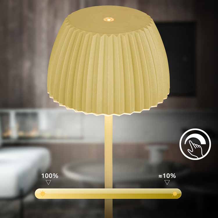 Lampe de table Veluna - vert - 36.5cm - dimmable - LED - 2W - 2700K - IP44 - USB