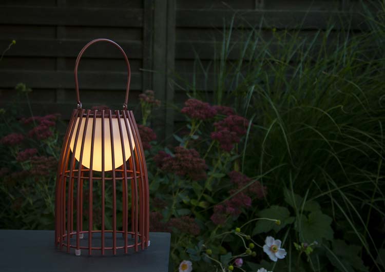 Lampe de table extérieure - brun rouille - Ø17,5cm - LED - 0,3W - 3200K - IP44 - 3StepDim