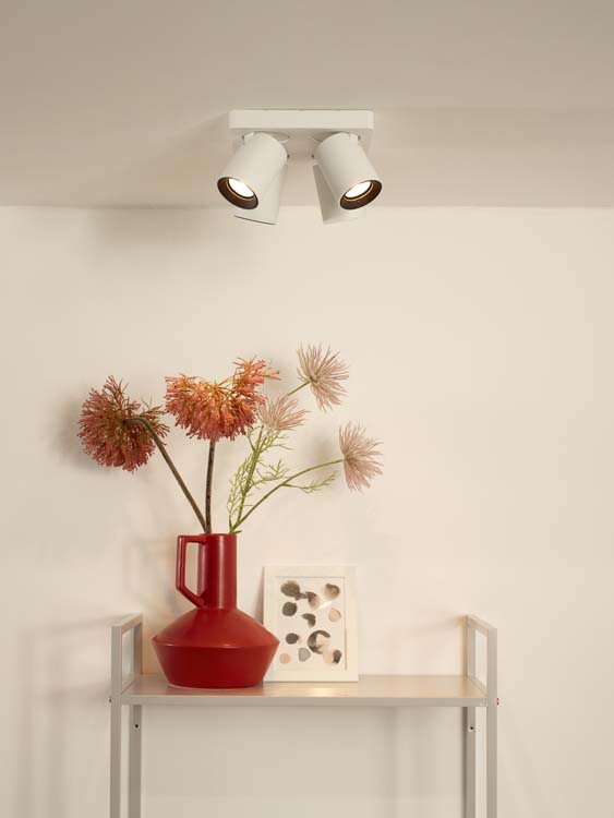 Plafonnier - blanc - 4xGU10 - 5W