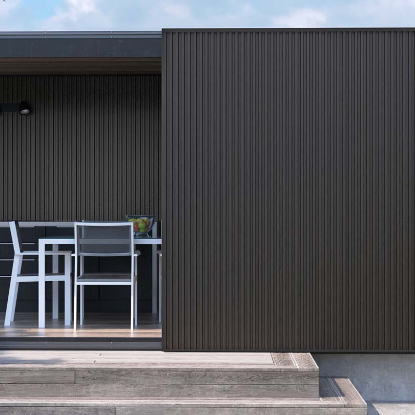 Gevelpaneel Line up outdoor metaal grafietgrijs 36x300cm