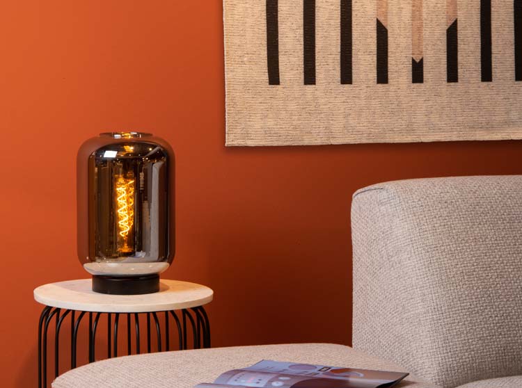 Tafellamp - fumé - Ø22cm - E27 - 40W