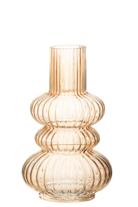 Vase Olga verre pêche 25x15cm