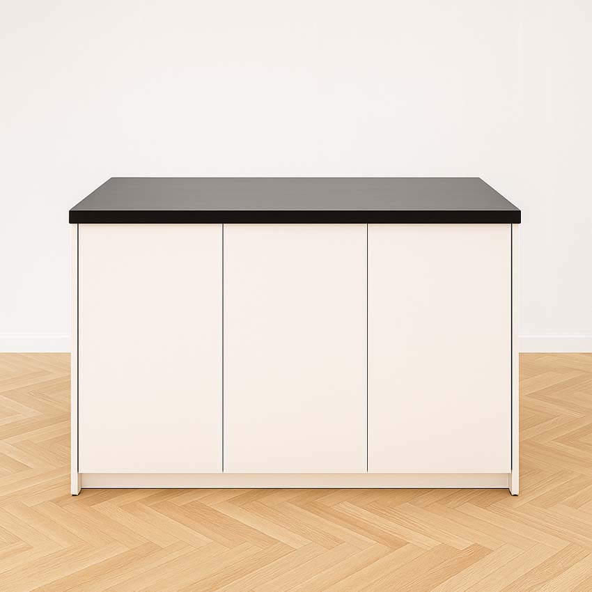 Keukeneiland Plenti wit/zwart 154,5 cm