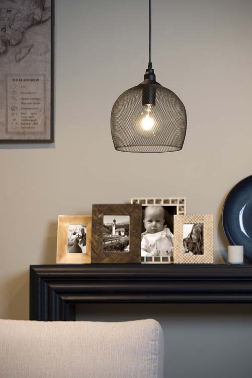 Suspension - noir - Ø22cm - dimmable - E27 - 60W