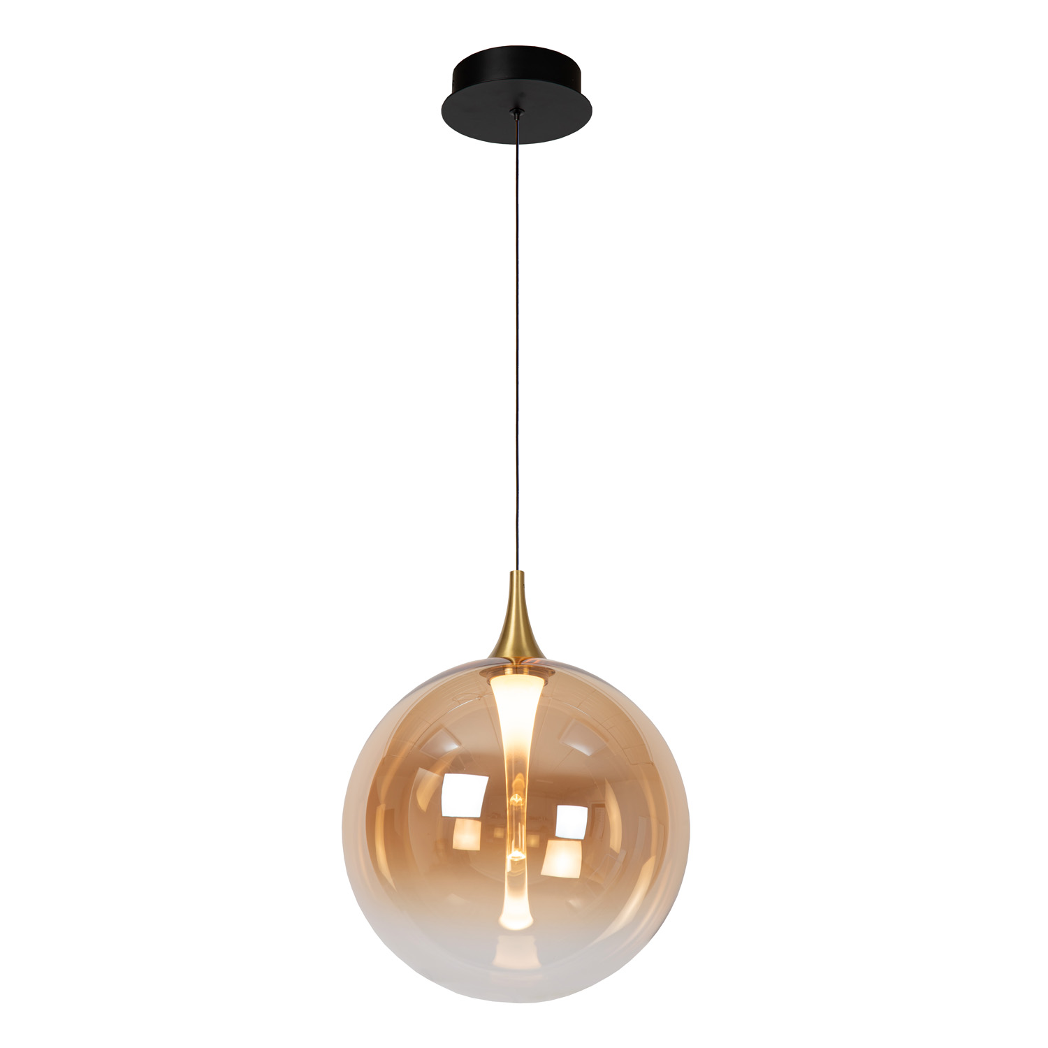 Lucide Premium Gisela - Suspension - Ø30cm - LED Dim. - 1X9,4W 2700K - Ambre